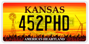 452PHD  license plate in KS