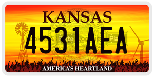 4531AEA  license plate in KS