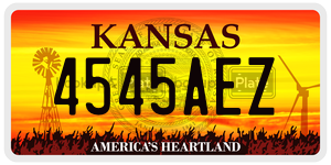 4545AEZ  license plate in KS