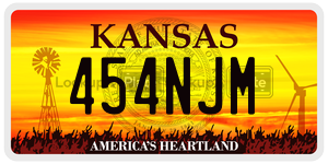 454NJM  license plate in KS