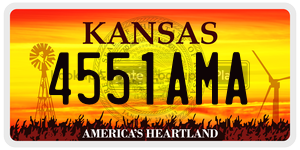 4551AMA  license plate in KS