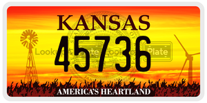 45736  license plate in KS