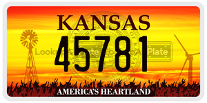 45781  license plate in KS