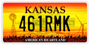 461RMK  license plate in KS