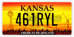 461RYL  license plate in KS