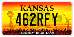 462RFY  license plate in KS