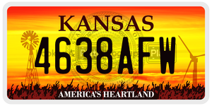 4638AFW  license plate in KS