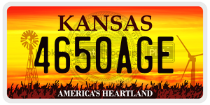 4650AGE  license plate in KS