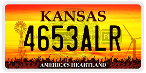 4653ALR  license plate in KS