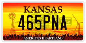 465PNA  license plate in KS