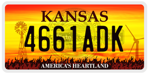 4661ADK license plate in Kansas