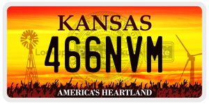 466NVM  license plate in KS