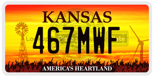 467MWF  license plate in KS