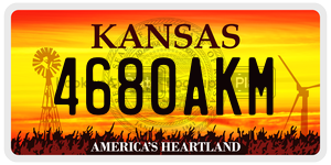 4680AKM license plate in Kansas