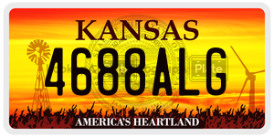 4688ALG  license plate in KS