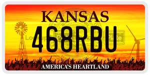 468RBU  license plate in KS