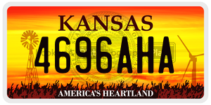 4696AHA  license plate in KS