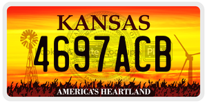 4697ACB  license plate in KS