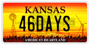 46DAYS  license plate in KS
