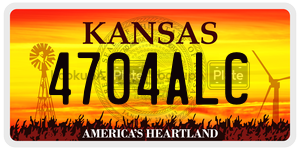 4704ALC  license plate in KS