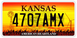4707AMX  license plate in KS
