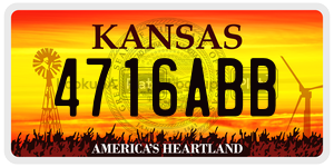 4716ABB  license plate in KS