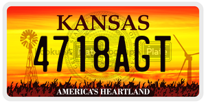 4718AGT  license plate in KS
