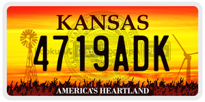 4719ADK  license plate in KS