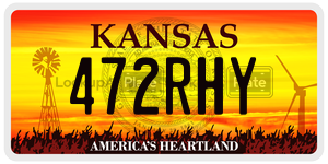 472RHY  license plate in KS