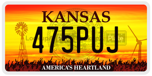 475PUJ  license plate in KS