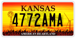 4772AMA  license plate in KS