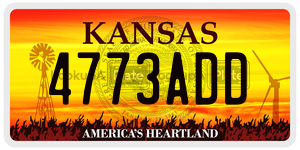 4773ADD  license plate in KS