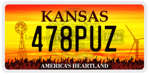478PUZ  license plate in KS