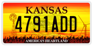 4791ADD  license plate in KS