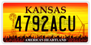 4792ACU  license plate in KS
