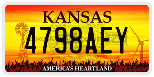 4798AEY  license plate in KS
