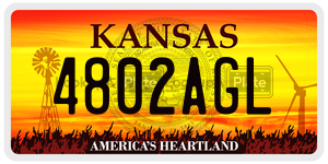 4802AGL  license plate in KS