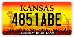 4851ABE  license plate in KS