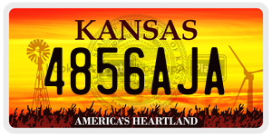 4856AJA  license plate in KS