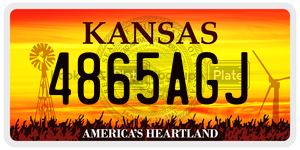 4865AGJ  license plate in KS
