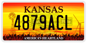 4879ACL  license plate in KS