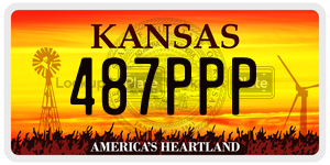 487PPP  license plate in KS