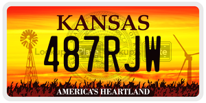 487RJW  license plate in KS