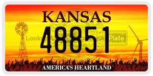 48851  license plate in KS