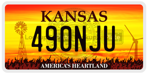 490NJU  license plate in KS