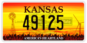 49125  license plate in KS