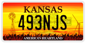 493NJS  license plate in KS