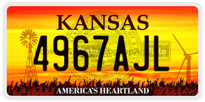4967AJL  license plate in KS