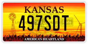 497SDT  license plate in KS