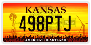 498PTJ  license plate in KS